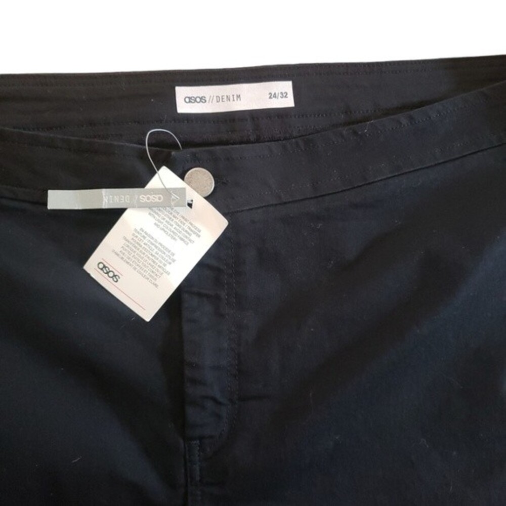 Asos Skinny High Rise Ripped Knee Casual Capsule Jeans Womens Plus Size 20 Black - Picture 3 of 6